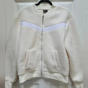 ZYIA Active Sherpa Bomber Jacket Size Large NWOT